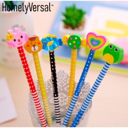 6 sztuk śliczne kreatywny ołówek HB za pomocą gumki dzieci ze szkół podstawowych ołówek szkolne