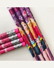 4X śliczne księżniczka, standardowe drewniane ołówek długa rączka pisanie narzędzie do rysowania szkolne materiały biurowe szkol