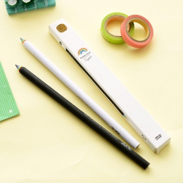 2 sztuk/paczka czarny biały tęczowy drewniany ołówek pisanie rysunek ołówki szkolne materiały biurowe zestaw uczeń prezent