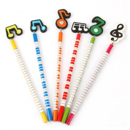 12 sztuk/partia kreatywny ładny ołówek Musical uwaga HB pisanie drewniany ołówek szkolne szkolne materiały papiernicze prezent d