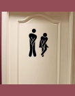 Wysokiej jakości naklejki ścienne wymienny ładny mężczyzna kobieta toaleta drzwi toaleta WC naklejki rodzina DIY wystrój 13*22 c