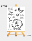 AZSG inny styl piękne liście kwiaty wyczyść znaczki do DIY Scrapbooking/karty podejmowania/Album dekoracyjne Silicon znaczek rze