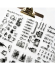 1 pc przezroczyste uszczelnienie silikonowe DIY retro znaczek alfabet angielski podróży materiał wyczyść znaczki materiały biuro