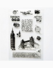 1 pc przezroczyste uszczelnienie silikonowe DIY retro znaczek alfabet angielski podróży materiał wyczyść znaczki materiały biuro