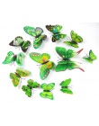 12 sztuk/zestaw Multicolor podwójna warstwa 3D motyl naklejki ścienne magnes pcv motyle strona dzieci sypialnia lodówka dekoracj