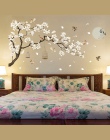187*128 cm duży rozmiar drzewo naklejki ścienne ptaki kwiatowa ozdoba do domu tapety do salonu sypialnia DIY Vinyl pokoje dekora