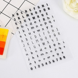 1 sztuk pieczątka seria alfabetu angielskiego uszczelka silikonowa zdjęcie ozdoba do albumu wyczyść pieczęć arkuszy DIY Scrapboo