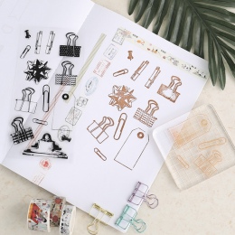 Vintage spinacz do papieru przezroczysty silikon wyczyść pieczęć do scrapbookingu wyroby dekoracyjne DIY pieczątka dzieci piśmie