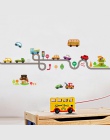 Cartoon samochody autostrady, aby śledzić naklejki ścienne dla dzieci pokoje naklejki dla dzieci pokój zabaw dekoracja sypialni 