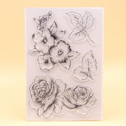 KLJUYP kwiaty wyczyść znaczki papier do notatnika rzemiosła wyczyść pieczęć scrapbooking