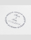 40mm ślub niestandardowy znaczek Self Inking biznes rodziny adres zwrotny pieczęć zaproszenie prostokąt kwadratowy