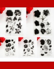 Krok czarny kwiat Transparent wyczyść znaczki/uszczelki silikonowe do album na zdjęcia DIY do scrapbookingu/karty podejmowania