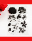Krok czarny kwiat Transparent wyczyść znaczki/uszczelki silikonowe do album na zdjęcia DIY do scrapbookingu/karty podejmowania