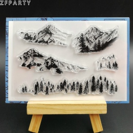 ZFPARTY Snow Mountain przezroczysty przezroczysty silikon znaczki dla DIY Scrapbooking/karty podejmowania/arkusze dekoracyjne