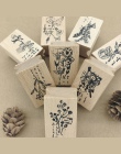 1 sztuk w stylu vintage roślin kwiat, drewno, znaczek, DIY craft drewniane i gumowe stemple do scrapbookingu piśmienne scrapbook