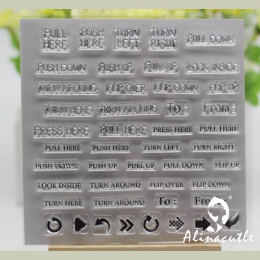 Wyczyść znaczki pull przyciski litery Scrapbooking papier kartonowy rzemiosła silicon rolka gumowa przezroczysty czysty stempel 