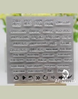 Wyczyść znaczki pull przyciski litery Scrapbooking papier kartonowy rzemiosła silicon rolka gumowa przezroczysty czysty stempel 