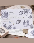 1 pc historia w lesie przejść, gumowa pieczęć śliczne zwierząt znaczki drewno czyste znaczki do scrapbookingu albumu fotograficz