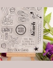 Wyczyść znaczki morze podróż do plaży guma przezroczysty silikon znaczki Scrapbooking do tworzenia kart craft DIY narzedzie deko