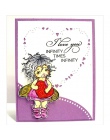 Walentynki serca niedźwiedzie pszczoły sowy dziewczyny przezroczysty znaczek wyczyść znaczki dla DIY karty papierowe do scrapboo