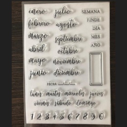 Hiszpański przezroczysty przezroczysty pieczęć silikonowa/uszczelnienie do DIY scrapbooking/album fotograficzny dekoracyjne jasn
