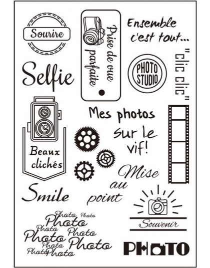 Francuski słowa przezroczysty przezroczysty pieczęć silikonowa/uszczelnienie do DIY scrapbooking/album fotograficzny dekoracyjne