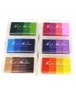1 sztuk DIY Craft odcisk atramentowy znaczki partnera Scrapbooking Rainbow Multicolor Craft Stamp Inkpad Pad linii papilarnych w