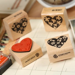 1 x kochające serce znaczek DIY drewniane i gumowe stemple do scrapbookingu piśmienne scrapbooking standardowe pieczęć