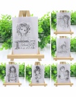 24 style piękny dziewczyna przezroczysty przezroczysty stempel arkusz silikonowy Scrapbooking zdjęcie ozdoba do albumu Craft DIY