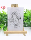 24 style piękny dziewczyna przezroczysty przezroczysty stempel arkusz silikonowy Scrapbooking zdjęcie ozdoba do albumu Craft DIY