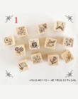 12 sztuk/partia (1 worek) DIY uroczy kreskówkowy kot znaczek kwiaty dziewczyny znaczki drewna do Scrapbooking papier rzemiosło d