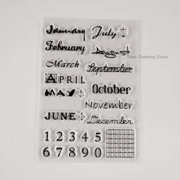 Zabawy miesiące roku znaczki jasne numery Bullet Journal znaczki na notebooka podróżnika znaczki