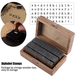 70 sztuk w stylu Vintage drewna alfabet list gumowe znaczki małe drewniane pudełko w stylu Vintage Scrapbooking stacjonarne przy