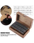 70 sztuk w stylu Vintage drewna alfabet list gumowe znaczki małe drewniane pudełko w stylu Vintage Scrapbooking stacjonarne przy