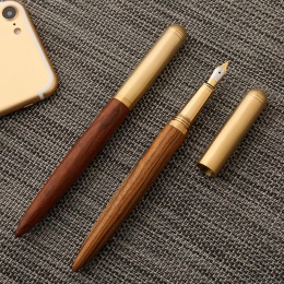 Wysokiej jakości luksusowy drewniany wieczne pióro pióro stalówka 0.7mm caneta tinteiro biuro Stylo pióropusz Penna stilografica
