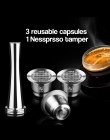 ICafilas 4 sztuk/zestawów ze stali nierdzewnej wielokrotnego użytku Nespresso kapsułki z prasy młynki do kawy ze stali nierdzewn