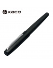Nowy wypuszczony KACO krawędzi czarne szczotkowane metalowe wieczne pióro z 2 konwertery pióro atramentowe Schmidt EF/F/M stalów