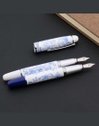 Hot nowy chiński niebieski i biały porcelany wzór Medium stalówka pióro wieczne