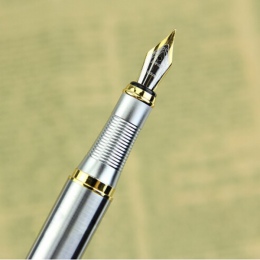 Najlepiej sprzedający się srebrny pióro wieczne JINHAO 250 M stalówka Gold Trim wymienny konwerter atramentu