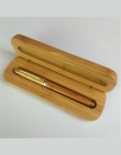 W stylu Vintage elegancki bambusa pióro wieczne z pudełkiem na prezenty biznesowe luksusowa marka biuro pisanie długopisy