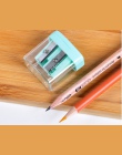 Podwójne otwory plastikowe temperówki do ołówka cukierki kolor przezroczysty standardowy ołówek maszyna do cięcia Deli 0576