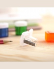 Podwójne otwory plastikowe temperówki do ołówka cukierki kolor przezroczysty standardowy ołówek maszyna do cięcia Deli 0576