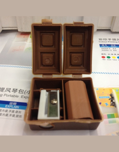 1 pc piękny kreatywny czekolada plastikowa temperówka do przybory szkolne dla dzieci koreański biurowe