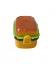 Kreatywny projekt 2 otwór Hamburger kształt temperówka z dwoma gumy/gumka szkolne dla dzieci ołówek nóż artykuły biurowe