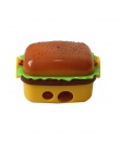 Kreatywny projekt 2 otwór Hamburger kształt temperówka z dwoma gumy/gumka szkolne dla dzieci ołówek nóż artykuły biurowe