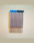 5 sztuk/partia długopis napełniania 0.7 MM niebieski czarny atrament Roller Ball wkłady do pisania biuro szkolne suplementy