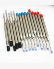 10 sztuk/partia Roller długopis napełniania Medium stalówka niebieski czarny kolorowy atrament Długopisy wkład do szkoły biurowe