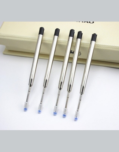10 sztuk/partia Roller długopis napełniania Medium stalówka niebieski czarny kolorowy atrament Długopisy wkład do szkoły biurowe