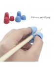 4 sztuk 3 Finger dzieci pojemnik na ołówki silikonowe pojemnik na ołówki długopis pisanie korektor pomoc Grip postawy korekta ur