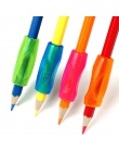 4 sztuk kształt cylindra szkolenia uchwyt na pióro dla dzieci urządzenia pisma ręcznego narzędzie korektor ołówek silikonowy mię
